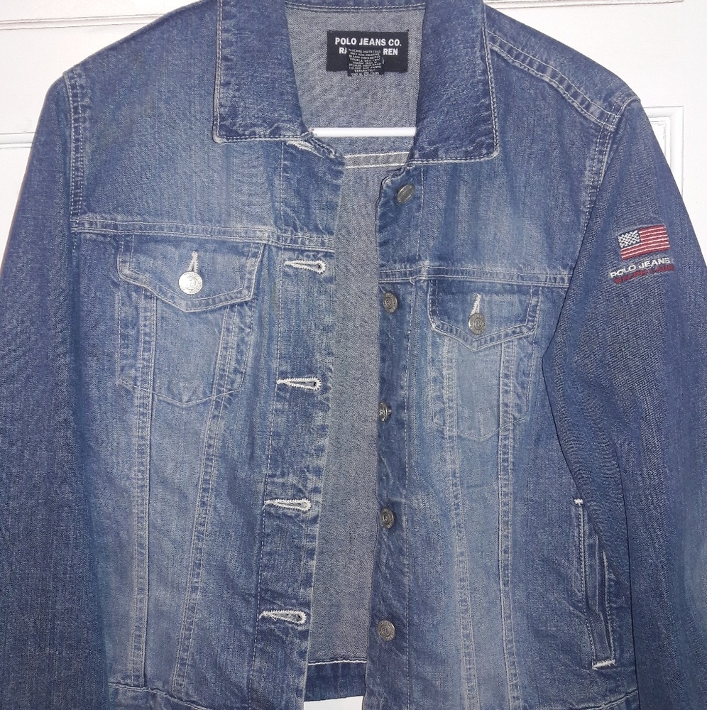 Polo Ralph Lauren womens blue jean jacket size lar